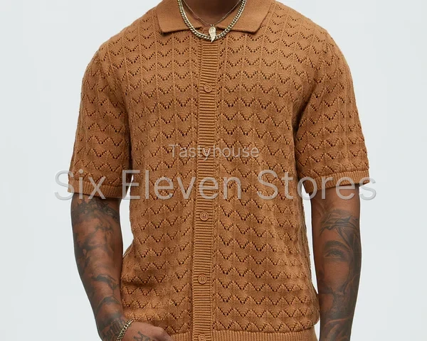 Waterfall Texture Open Knit Shirt