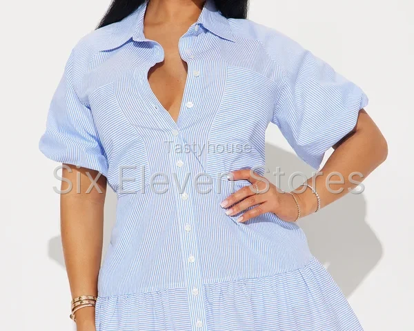 Phone Calls Pinstripe Mini Dress