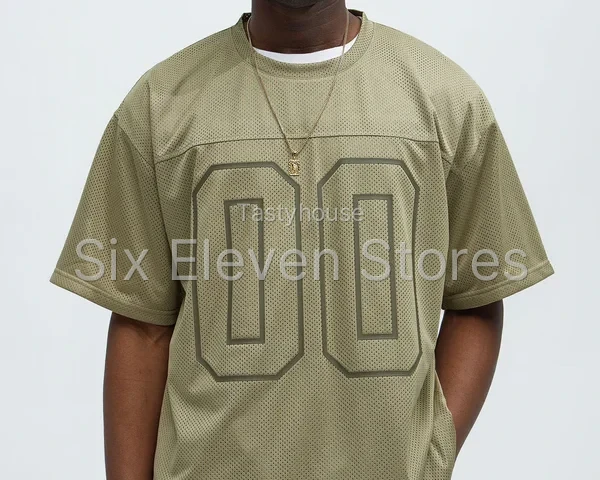 Mesh Boxy Football Short Sleeve Tee