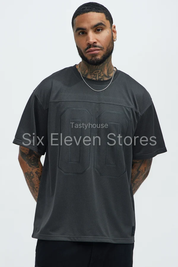 Mesh Boxy Football Short Sleeve Tee