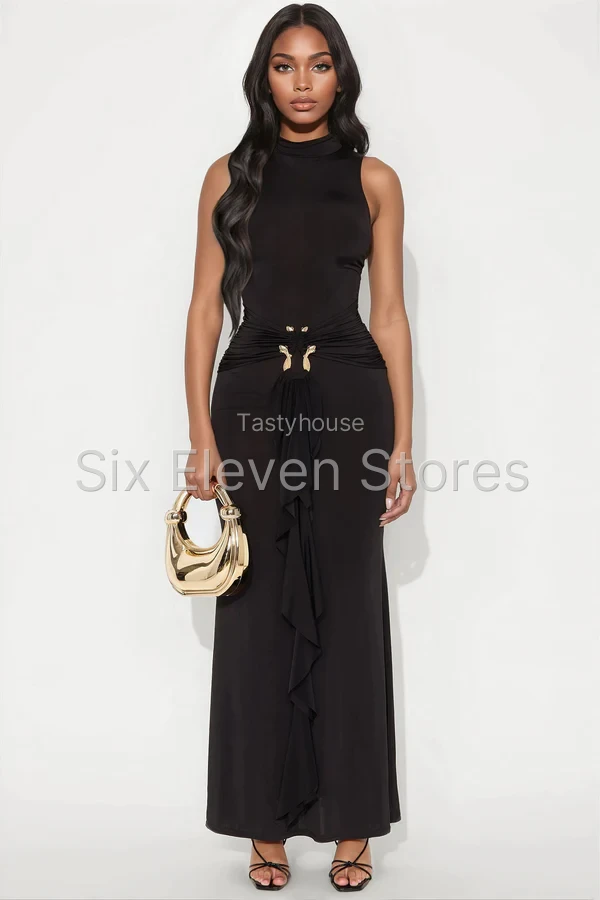 In The Moment Sleeveless Maxi Dress