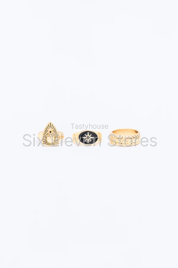 Grimstar Skull Ring Set