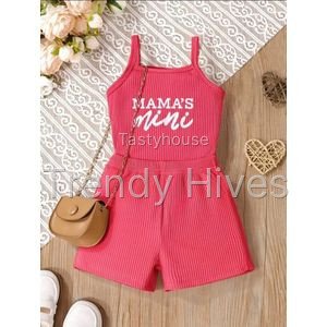 Mini cotton tank top with short