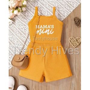 Mini cotton tank top with short