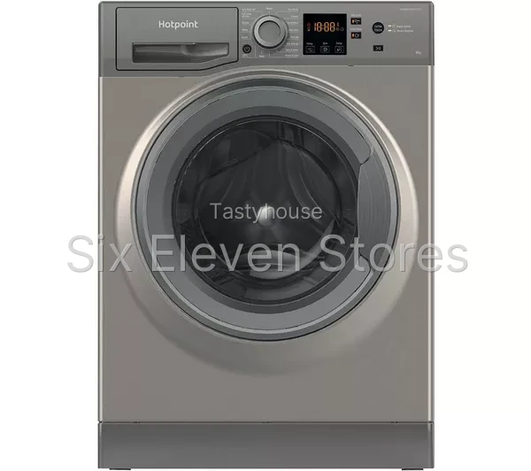 HOTPOINT Anti-stain NSWR 946 GK UK 9 kg 1400 Spin Washing Machine – Graphite