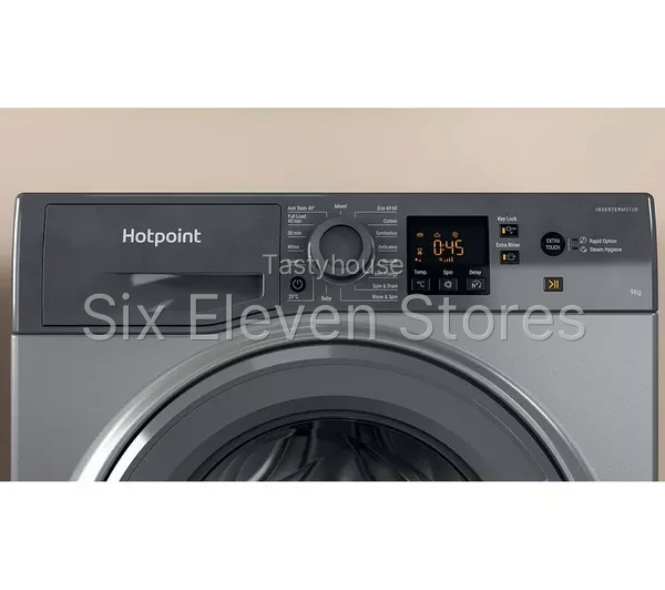 HOTPOINT Anti-stain NSWR 946 GK UK 9 kg 1400 Spin Washing Machine – Graphite