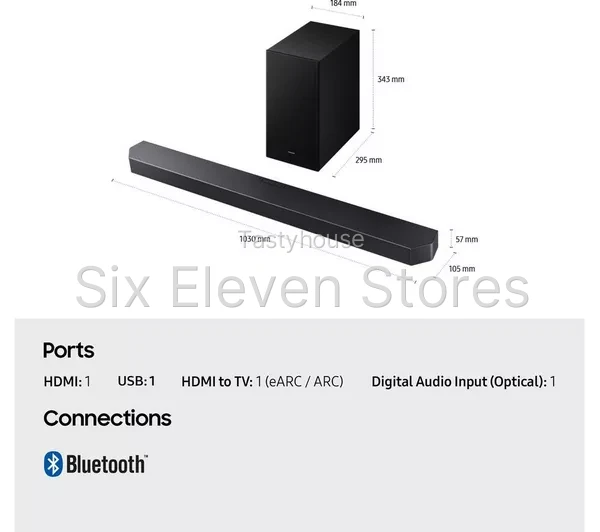 SAMSUNG HW-Q600F/XU 3.1.2 Wireless Sound Bar with Dolby Atmos