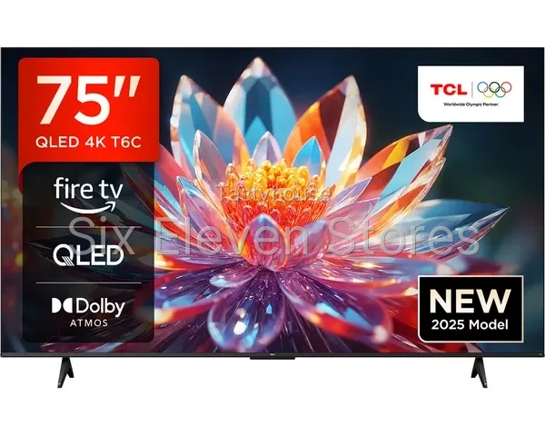 TCL T6C 75″ QLED 4K HDR Smart Fire TV with Freely