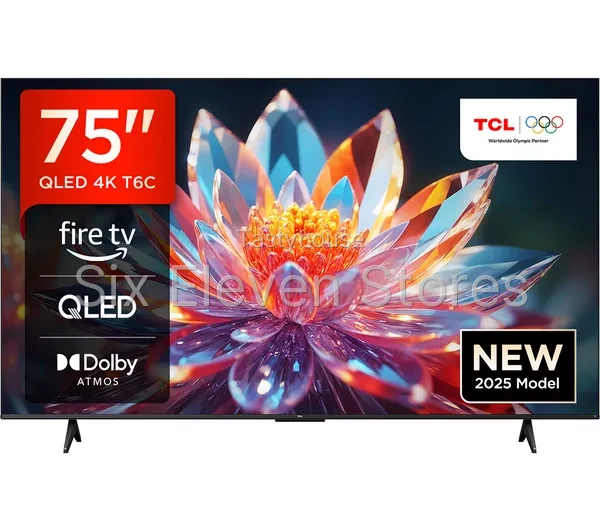 TCL T6C 75″ QLED 4K HDR Smart Fire TV with Freely