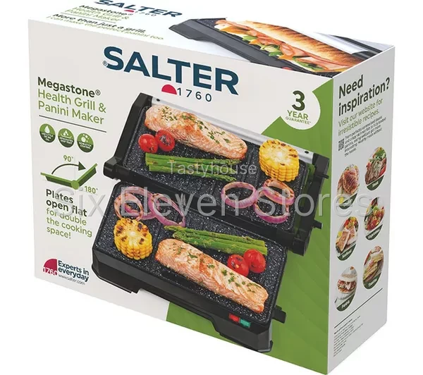 SALTER Megastone EK5856 Panini Press & Health Grill
