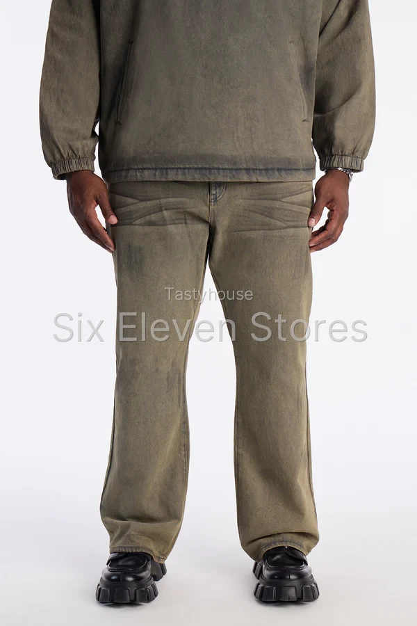 Stacked Slim Flare Dune Jean