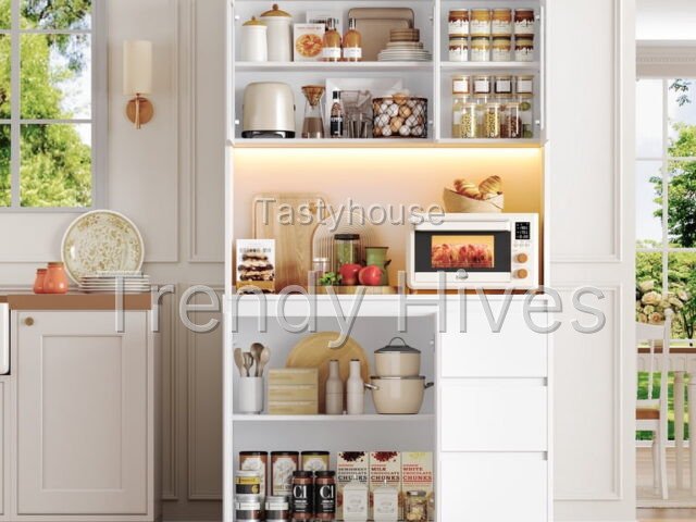 Homfa 70.9” Kitchen Pantry Cabinet