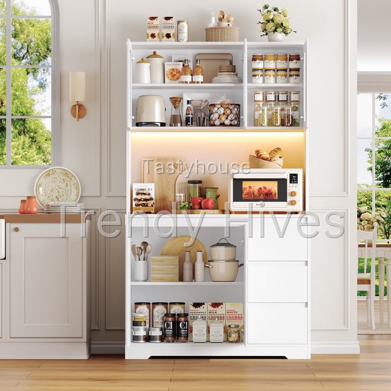 Homfa 70.9” Kitchen Pantry Cabinet