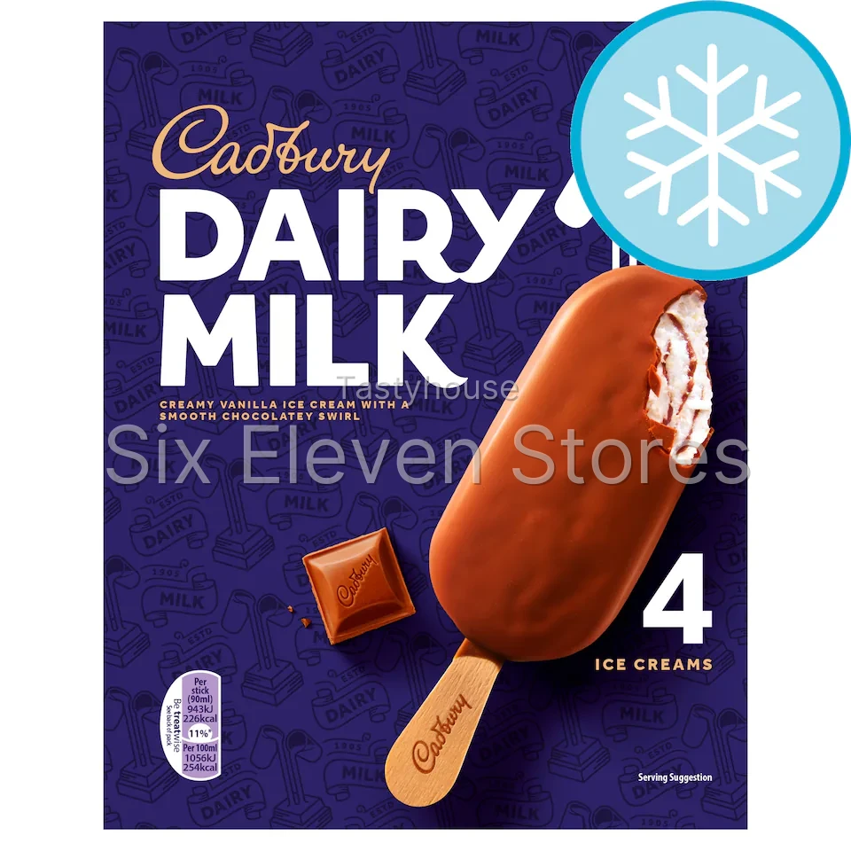 Cadbury Dairy Milk Ice Cream Sticks 4x90ml
