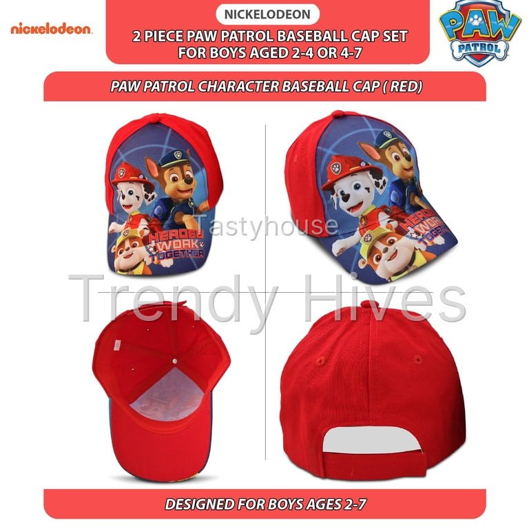 Nickelodeon Boys’ Paw Patrol Baseball Cap – 2 Pack Chase