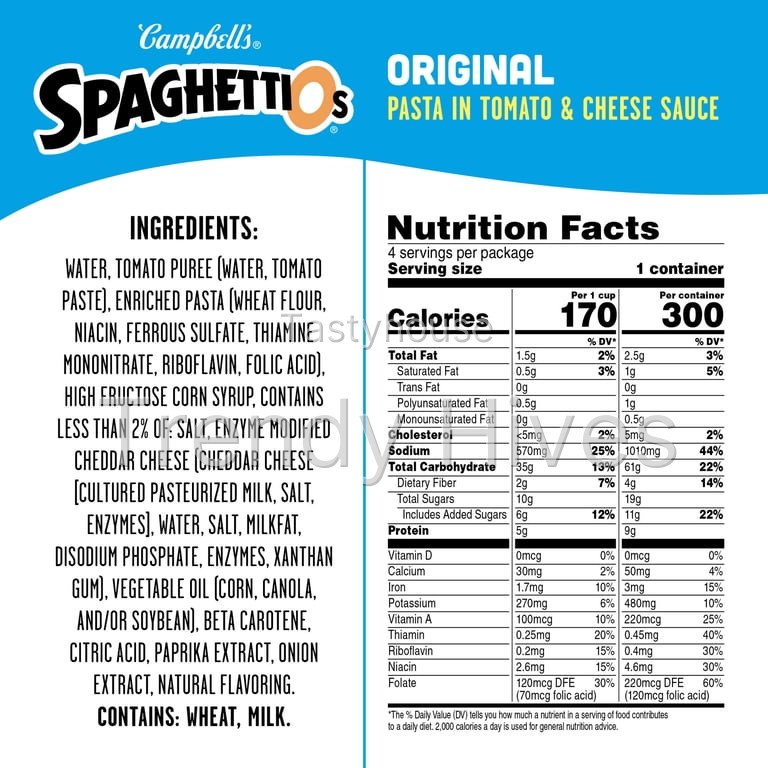SpaghettiOs Original Canned Pasta