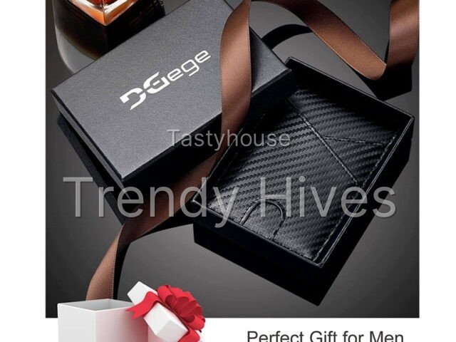 Comvin Slim Wallet for Men Minimalist Mens Wallet Leather