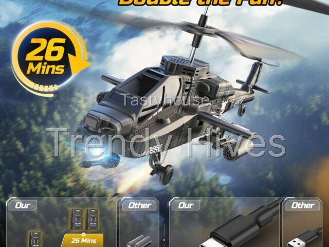 DEERC Apache RC Helicopter for Kids & Adults