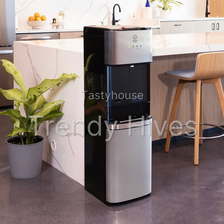 Primo Deluxe Bottom Load Black and Stainless Water Dispenser