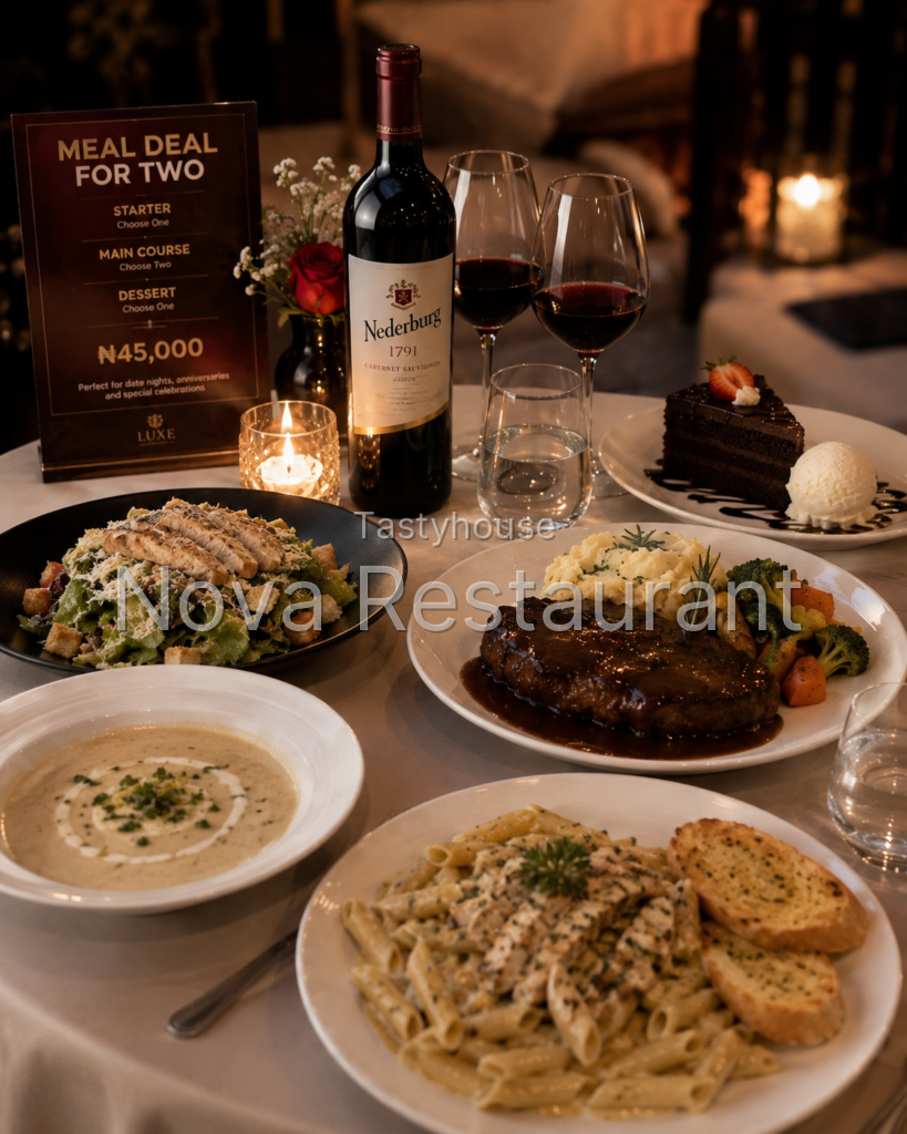 Romantic Dinner Meal Deal for Two