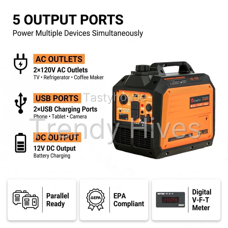 KingChii 2500W Portable Inverter Generator