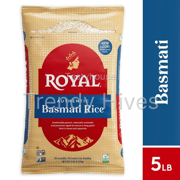 Authentic Royal Naturally Aged Indian White Basmati Rice, Long-Grain, Gluten-free