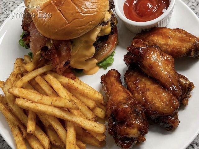 Burger platter