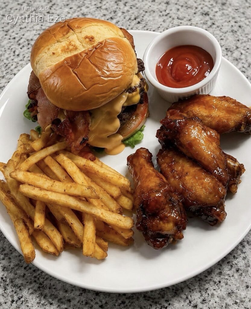 Burger platter