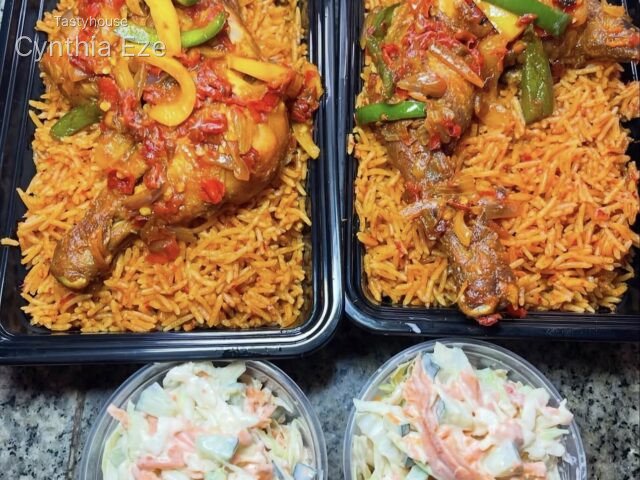 Jollof rice and chicken
