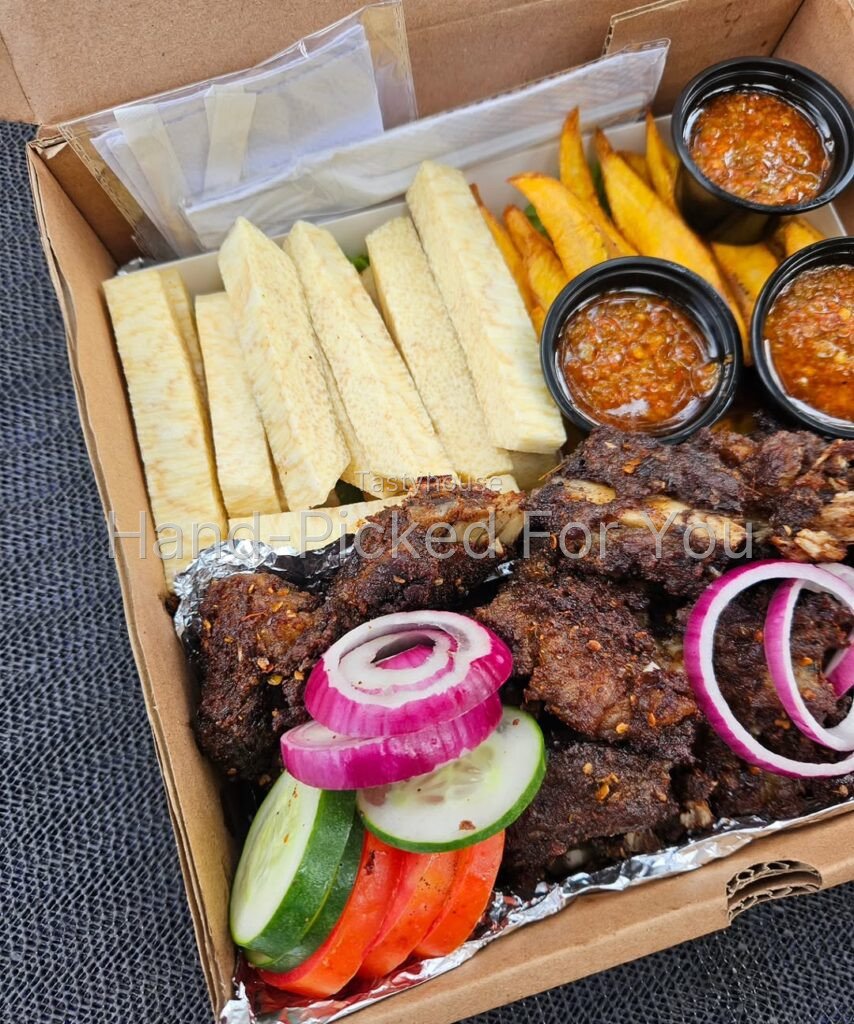 Roasted beef ribs platter