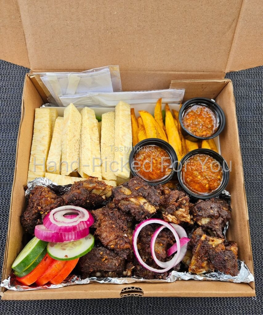 Roasted beef ribs platter