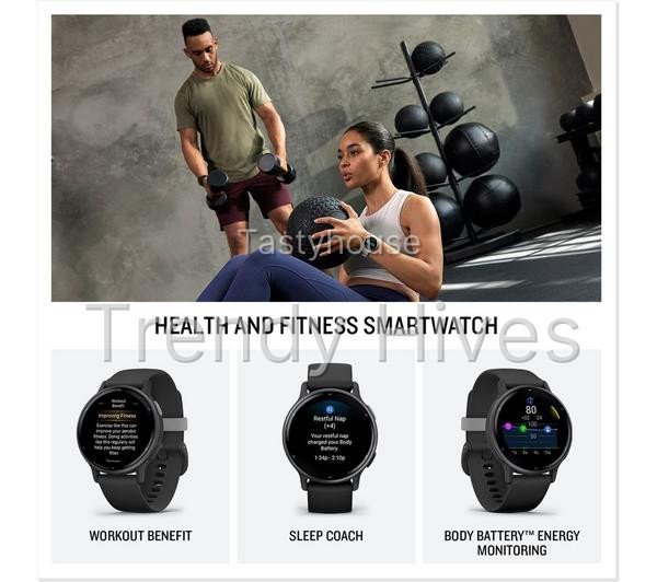 GARMIN vivoactive 5 Smart Watch – Cream Gold & Ivory