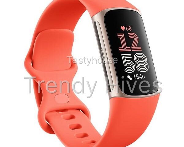 FITBIT Charge 6 Fitness Tracker – Coral, Silicone Strap, Universal