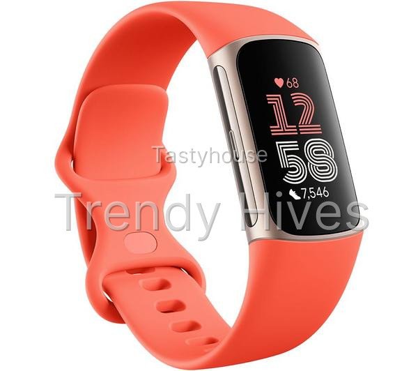 FITBIT Charge 6 Fitness Tracker – Coral, Silicone Strap, Universal