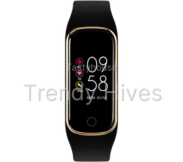 REFLEX ACTIVE Series 8 Fitness Tracker – Black & Gold, Silicone Strap