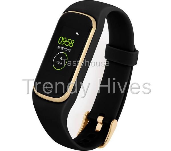 REFLEX ACTIVE Series 8 Fitness Tracker – Black & Gold, Silicone Strap