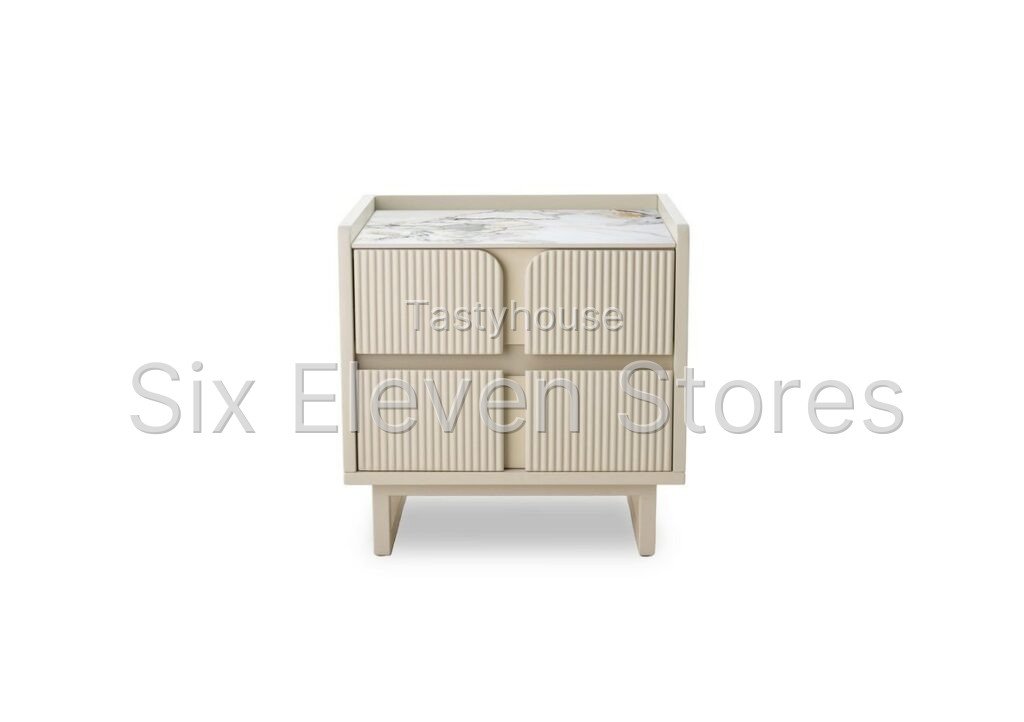 Avorio 2 Drawer Bedside Cabinet