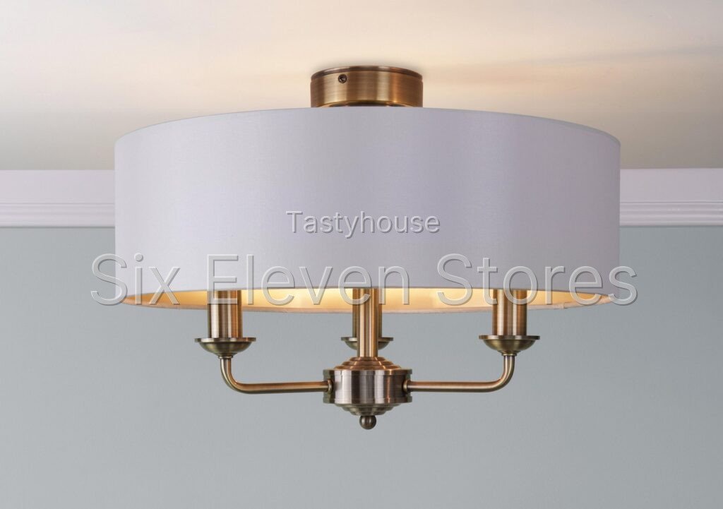 Laura Ashley Sorrento 3 Arm Semi Flush Ceiling Light