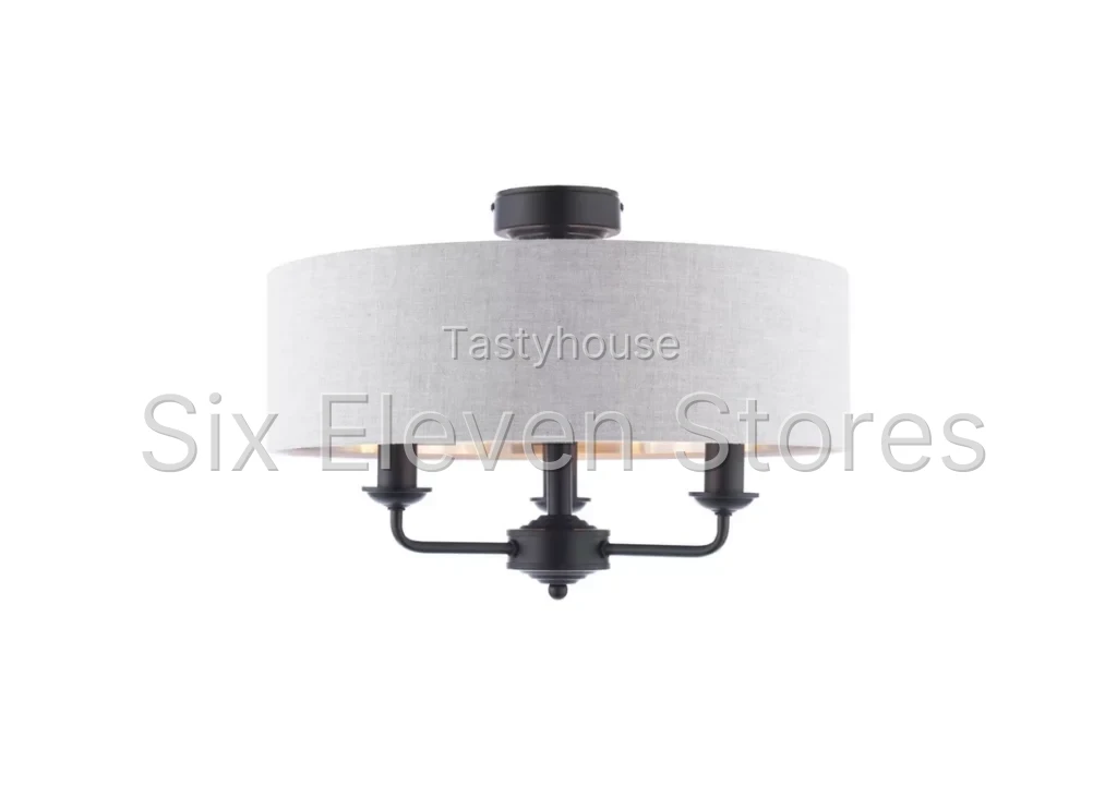 Laura Ashley Sorrento 3 Arm Semi Flush Ceiling Light
