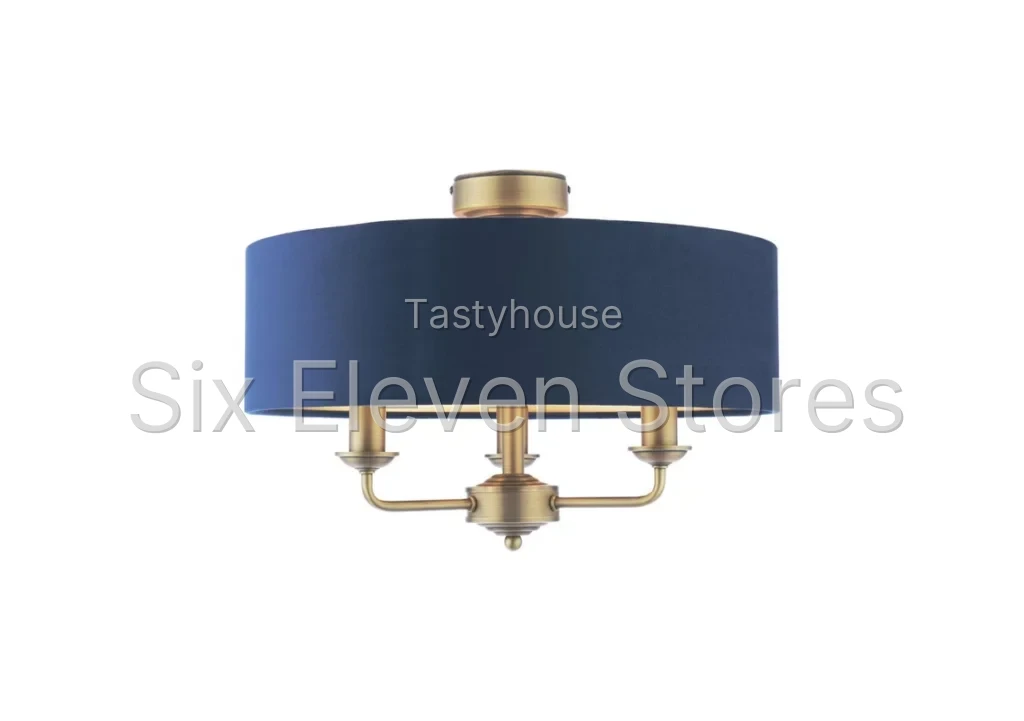 Laura Ashley Sorrento 3 Arm Semi Flush Ceiling Light