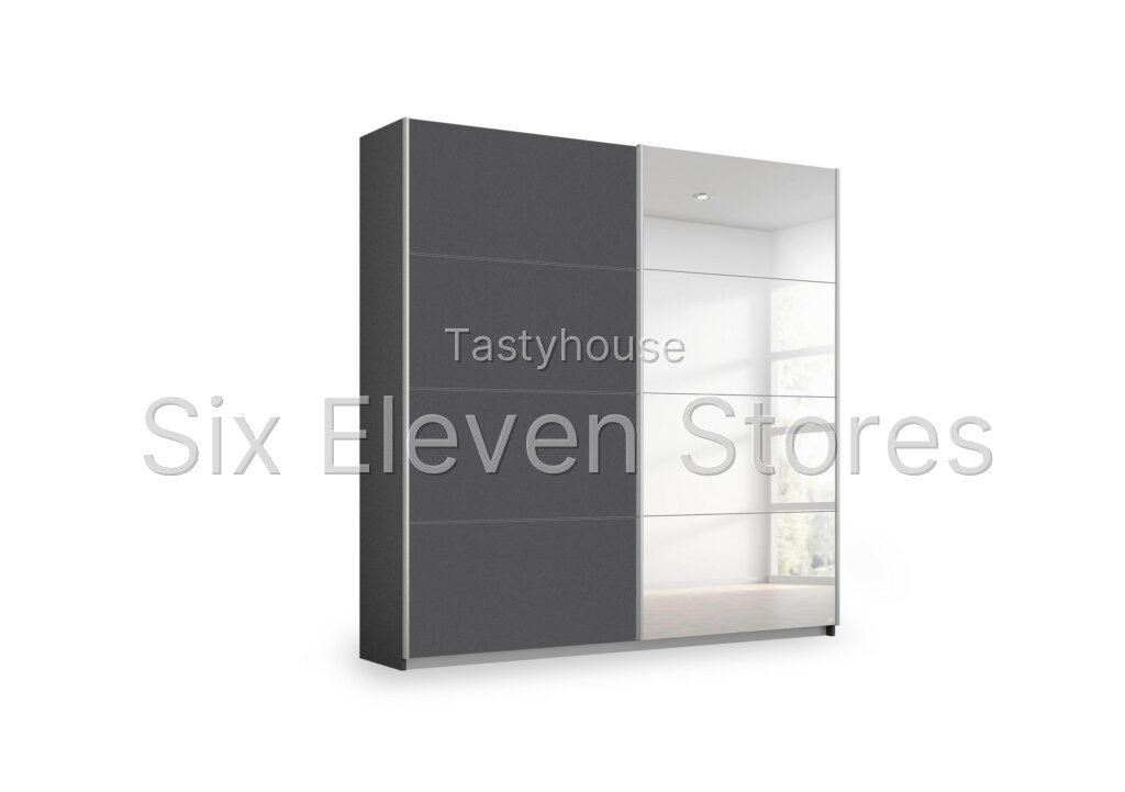 Rauch Impulse 181cm 2 Door Décor Slider Wardrobe with Mirror Door