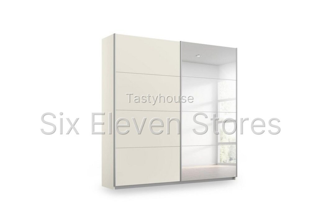 Rauch Impulse 181cm 2 Door Décor Slider Wardrobe with Mirror Door