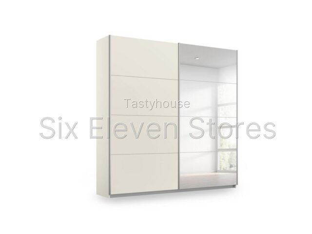 Rauch Impulse 181cm 2 Door Décor Slider Wardrobe with Mirror Door