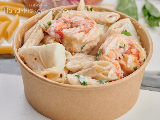Alfredo seafood pasta