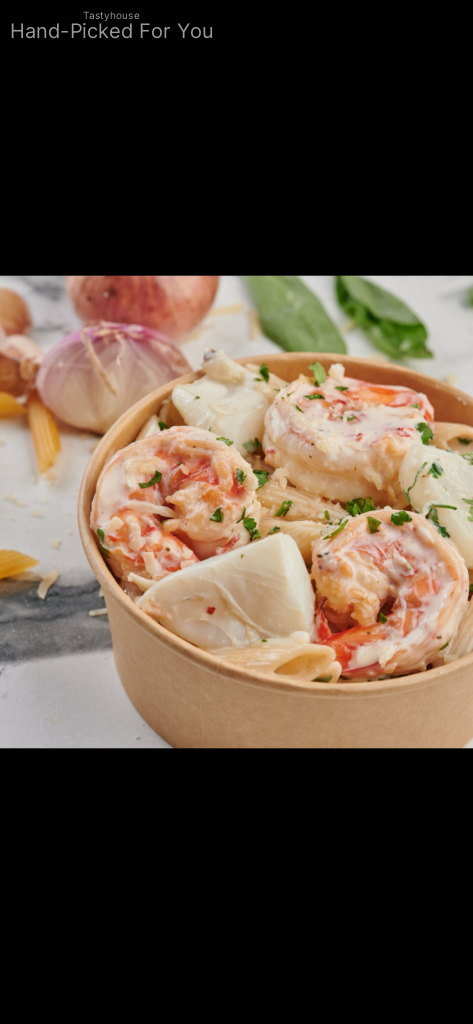 Alfredo seafood pasta