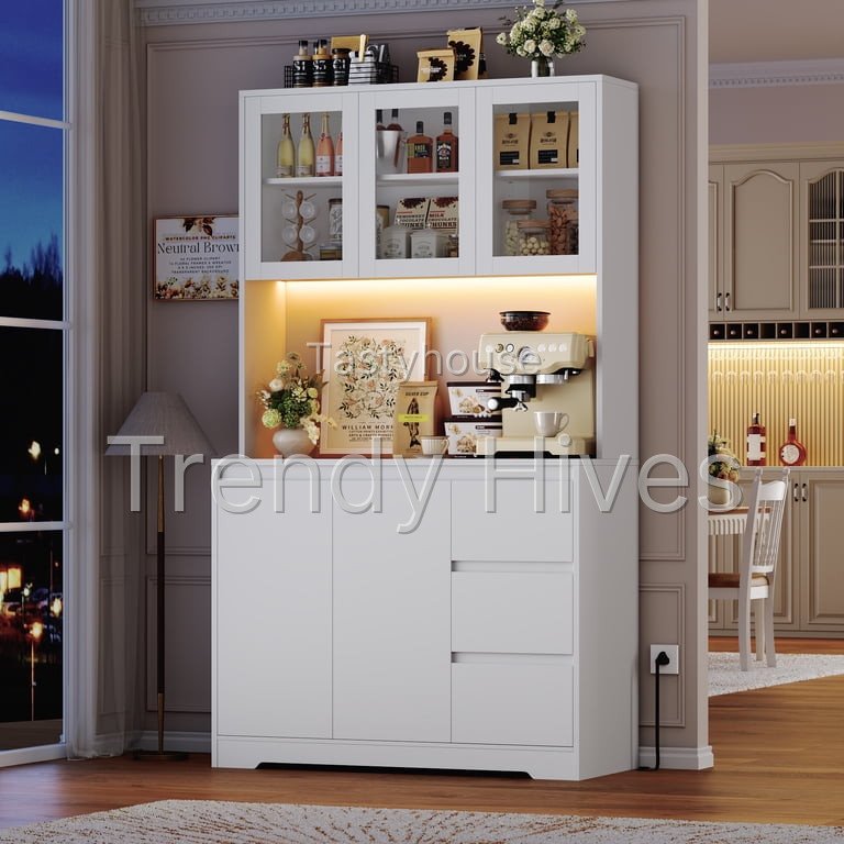 Homfa 70.9” Kitchen Pantry Cabinet