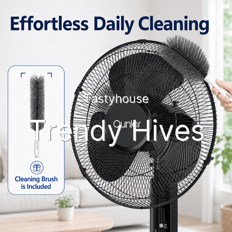 Oscillating Standing Fan with Remote