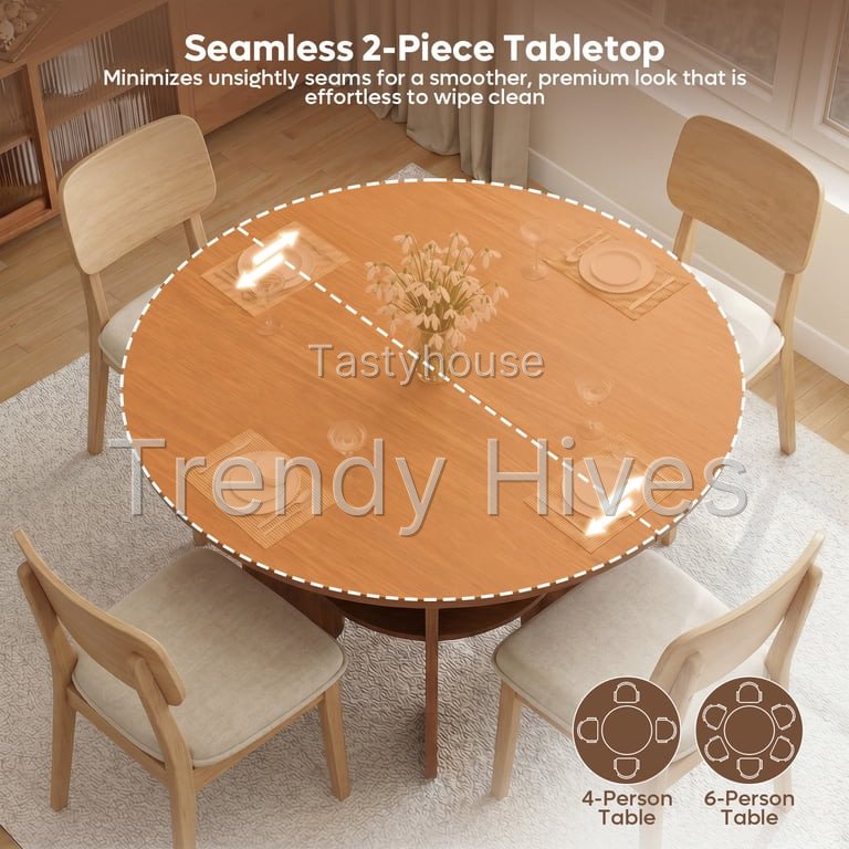 Bestier 47″ Round Dining Table