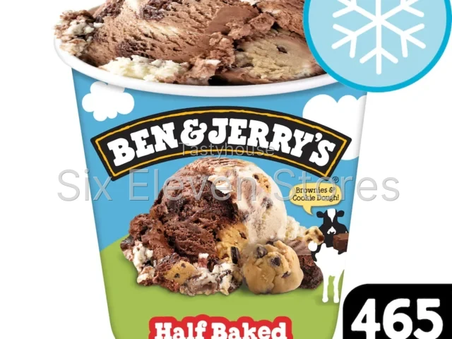 Ben & Jerry’s Half Baked Chocolate & Vanilla Ice Cream Tub 465ml