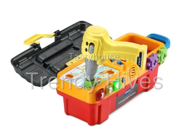 VTech Drill & Learn Toolbox Pro with Accessories, Baby and Toddler Toys